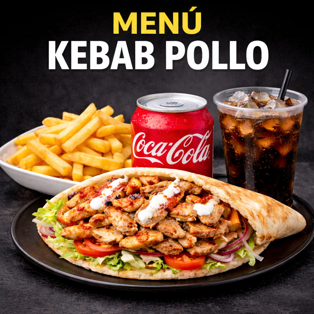 Kebab Menú Pollo